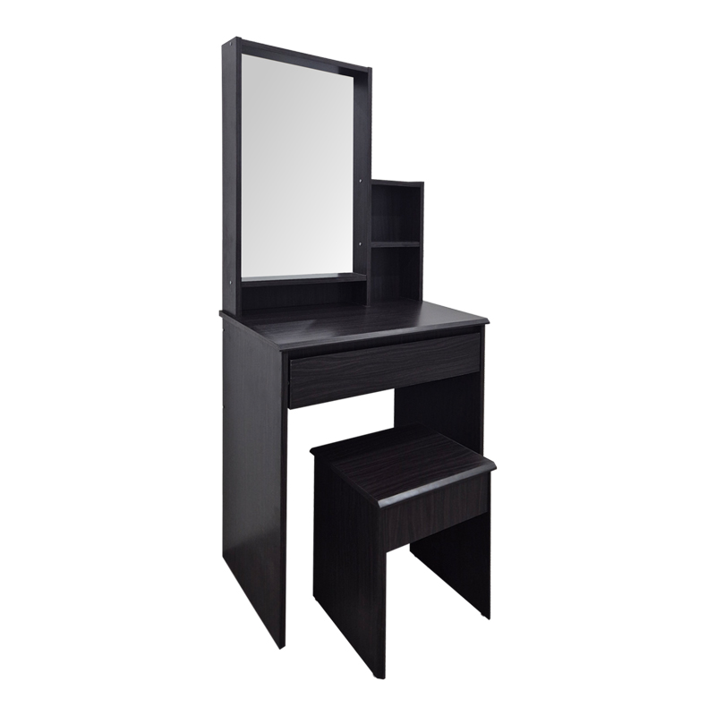 Larnia pakoworld dressing table with mirror and stool wenge 65x40x142cm