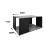 Zelegan pakoworld coffee table sonoma-anthracite 90x90x44.5cm