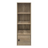 Βιβλιοθήκη-στήλη Lenobia pakoworld με ντουλάπι sonoma 30.5x24x95εκ