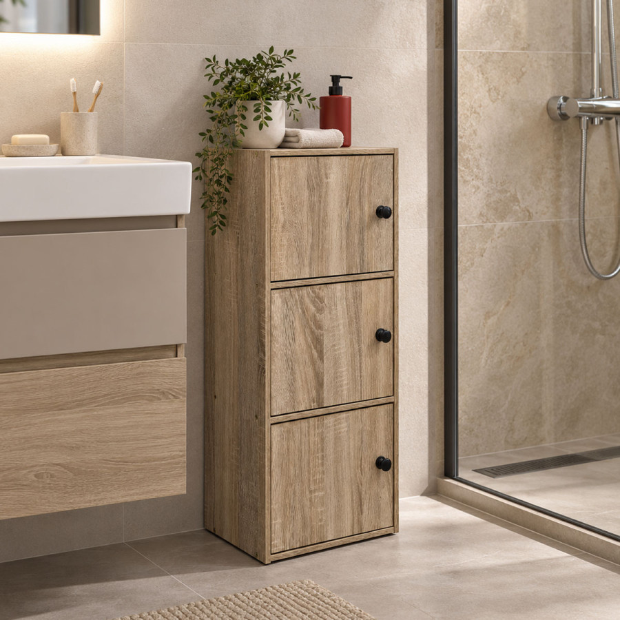 Ντουλάπα-στήλη Wirdia pakoworld sonoma 30.5x24x71.5εκ