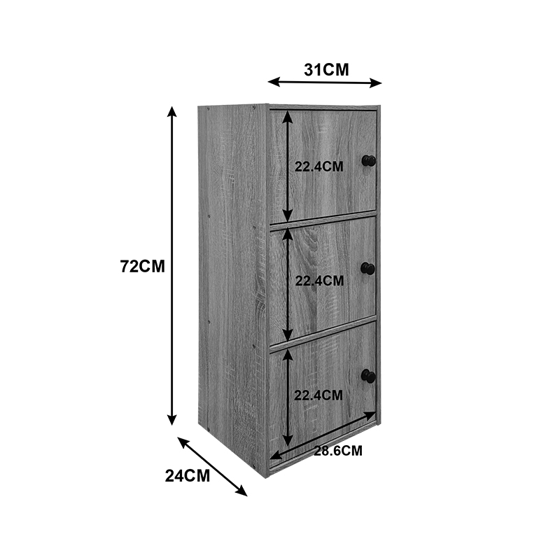 Wirdia pakoworld column cabinet white 30.5x24x71.5cm