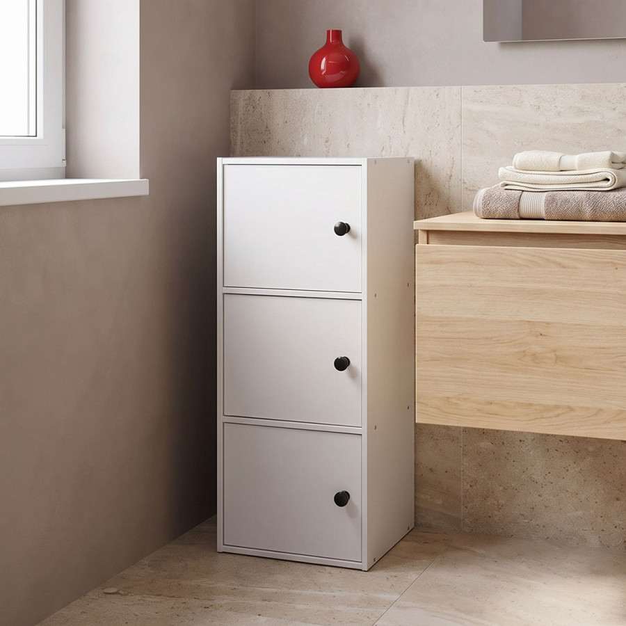 Ντουλάπα-στήλη Wirdia pakoworld λευκό 30.5x24x71.5εκ