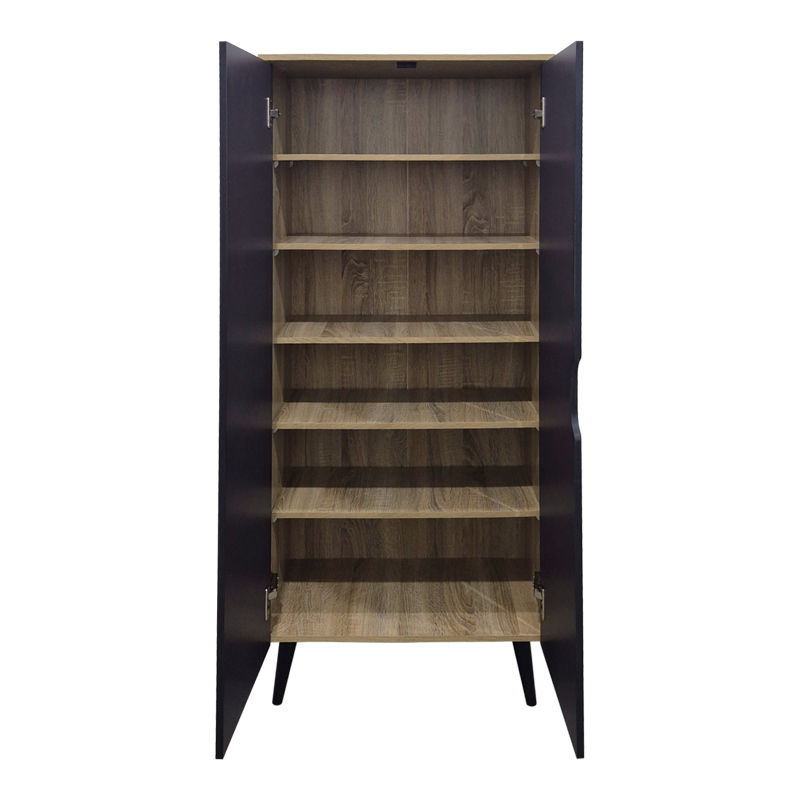 Oufelia pakoworld shoe cabinet sonoma-anthracite 60x32.5x134.5cm