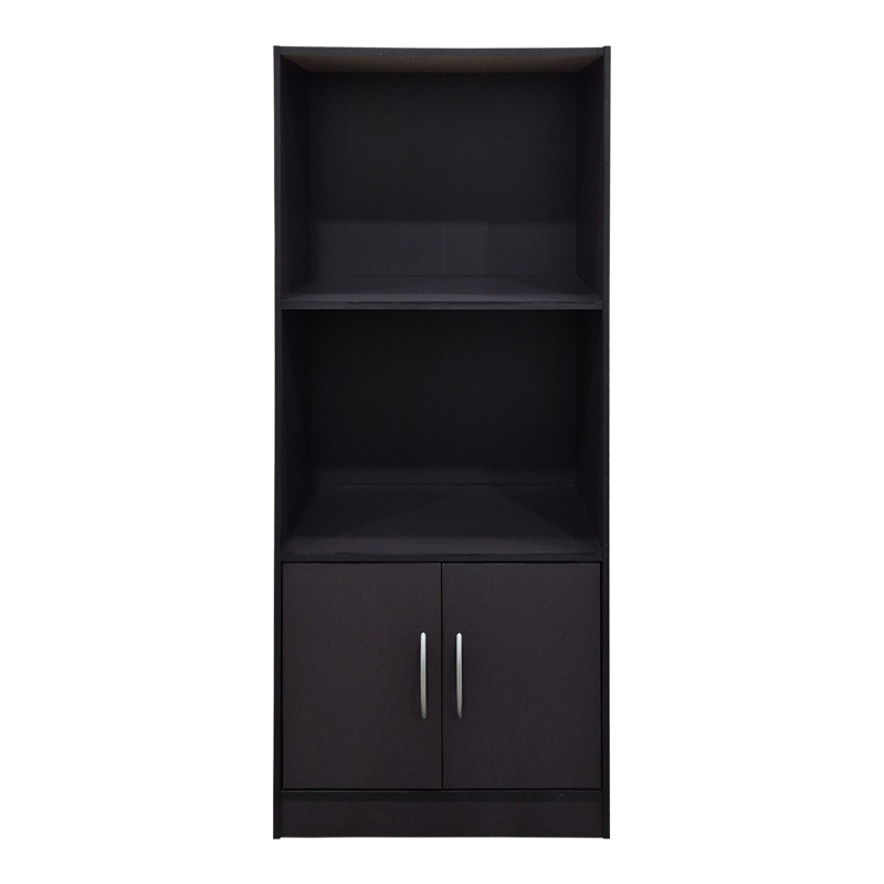 Βιβλιοθήκη Tekaro pakoworld ανθρακί 60x30x120εκ