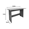 Work desk Taule pakoworld anthracite 120x60x74cm