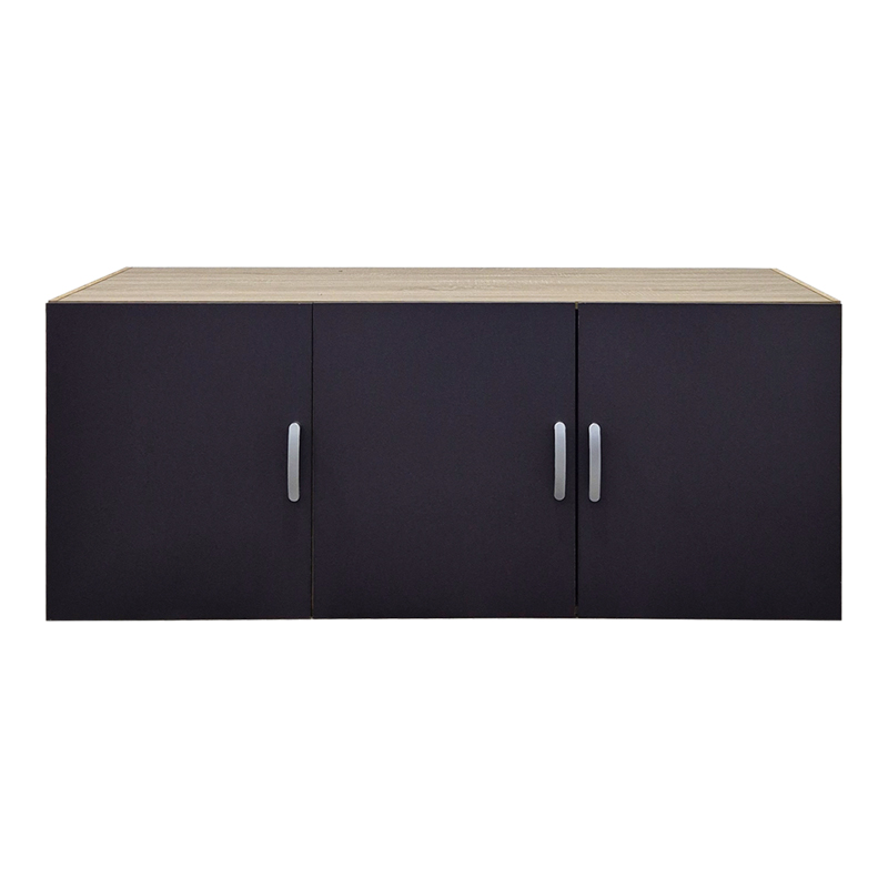 Alvia pakoworld sonoma-anthracite three-leaf wardrobe 150x51x60cm