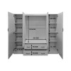 Four-leaf wardrobe with 2 drawers Alvia pakoworld white 200x51x180cm