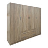 Four-leaf wardrobe with 2 drawers Alvia pakoworld sonoma 200x51x180cm