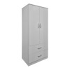 Double-leaf wardrobe with 2 drawers Alvia pakoworld white 80x51.5x180cm