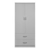 Double-leaf wardrobe with 2 drawers Alvia pakoworld white 80x51.5x180cm