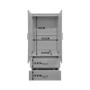 Double-leaf wardrobe with 2 drawers Alvia pakoworld white 80x51.5x180cm