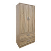 Double-leaf wardrobe with 2 drawers Alvia pakoworld sonoma 80x51.5x180cm