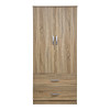 Double-leaf wardrobe with 2 drawers Alvia pakoworld sonoma 80x51.5x180cm