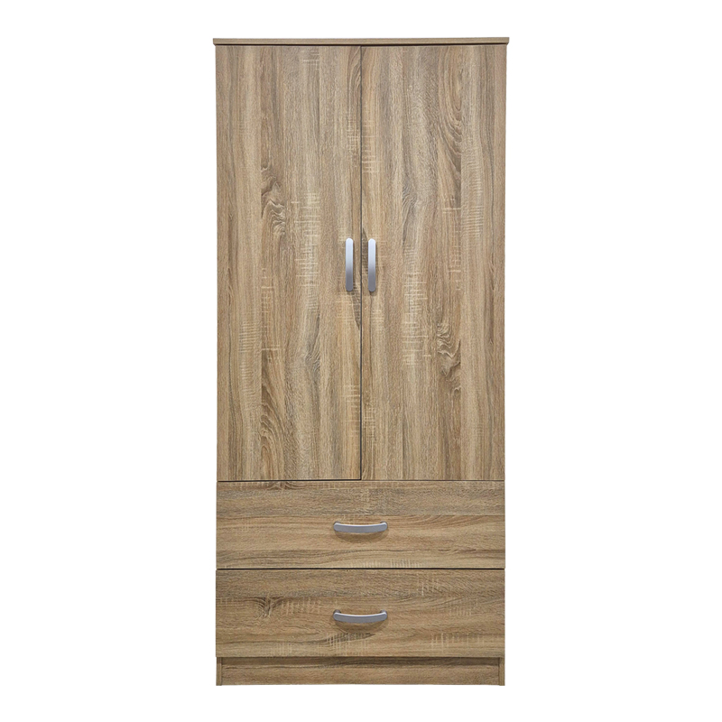 Double-leaf wardrobe with 2 drawers Alvia pakoworld sonoma 80x51.5x180cm