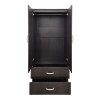 Double-leaf wardrobe with 2 drawers Alvia pakoworld wenge 80x51.5x180cm