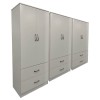 Six-leaf wardrobe with drawers Lego pakoworld white 240x42x180cm