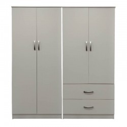 Ντουλάπα τετράφυλλη Lego pakoworld λευκή 160x42x180εκ