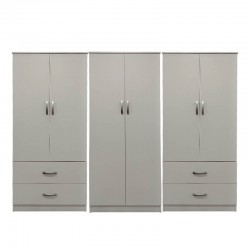 Ντουλάπα εξάφυλλη Lego pakoworld λευκή 240x42x180εκ