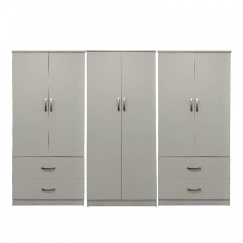 Ντουλάπα εξάφυλλη Lego pakoworld λευκή 240x42x180εκ