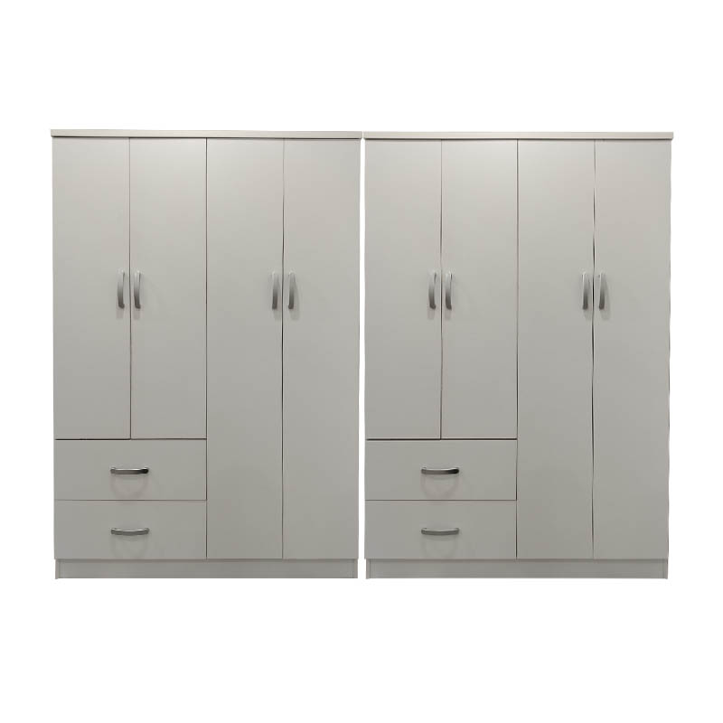 Ντουλάπα οχτάφυλλη Lego pakoworld λευκή 241x42x181εκ