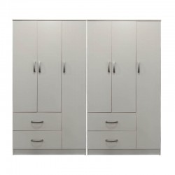 Ντουλάπα εξάφυλλη Lego pakoworld λευκή 180x42x180εκ