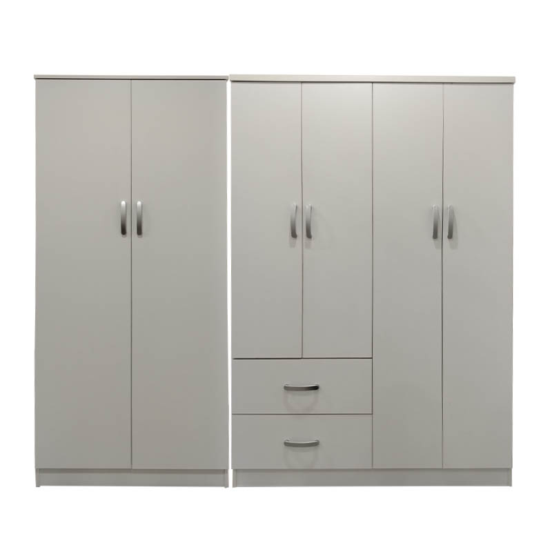 Ντουλάπα εξάφυλλη Lego Ι pakoworld λευκή 200,5x42x180εκ