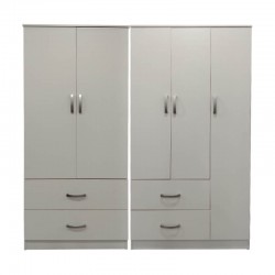 Ντουλάπα πεντάφυλλη Lego pakoworld λευκή 170x42x180εκ