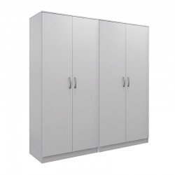 Ντουλάπα τετράφυλλη Lego Ι pakoworld λευκή 160x42x180εκ