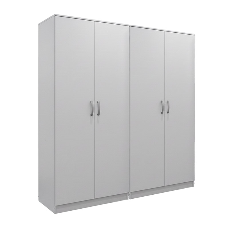 Ντουλάπα τετράφυλλη Lego Ι pakoworld λευκή 160x42x180εκ