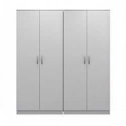 Ντουλάπα τετράφυλλη Lego Ι pakoworld λευκή 160x42x180εκ