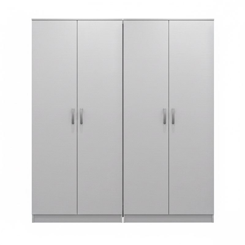 Ντουλάπα τετράφυλλη Lego Ι pakoworld λευκή 160x42x180εκ