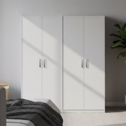 Ντουλάπα τετράφυλλη Lego Ι pakoworld λευκή 160x42x180εκ