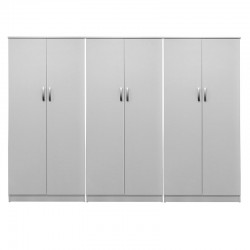 Ντουλάπα εξάφυλλη Lego ΙΙ pakoworld λευκή 240x42x180εκ