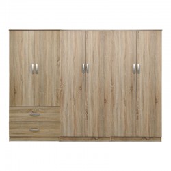 Ντουλάπα εξάφυλλη Lego I pakoworld sonoma 240x42x180εκ