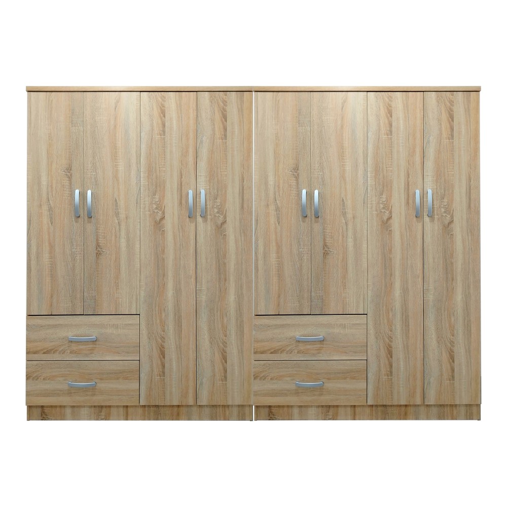 Ντουλάπα οχτάφυλλη Lego pakoworld sonoma 241x42x181εκ