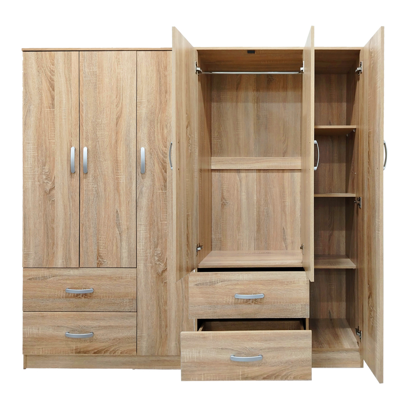 Ντουλάπα εξάφυλλη Lego pakoworld sonoma 180x42x180εκ