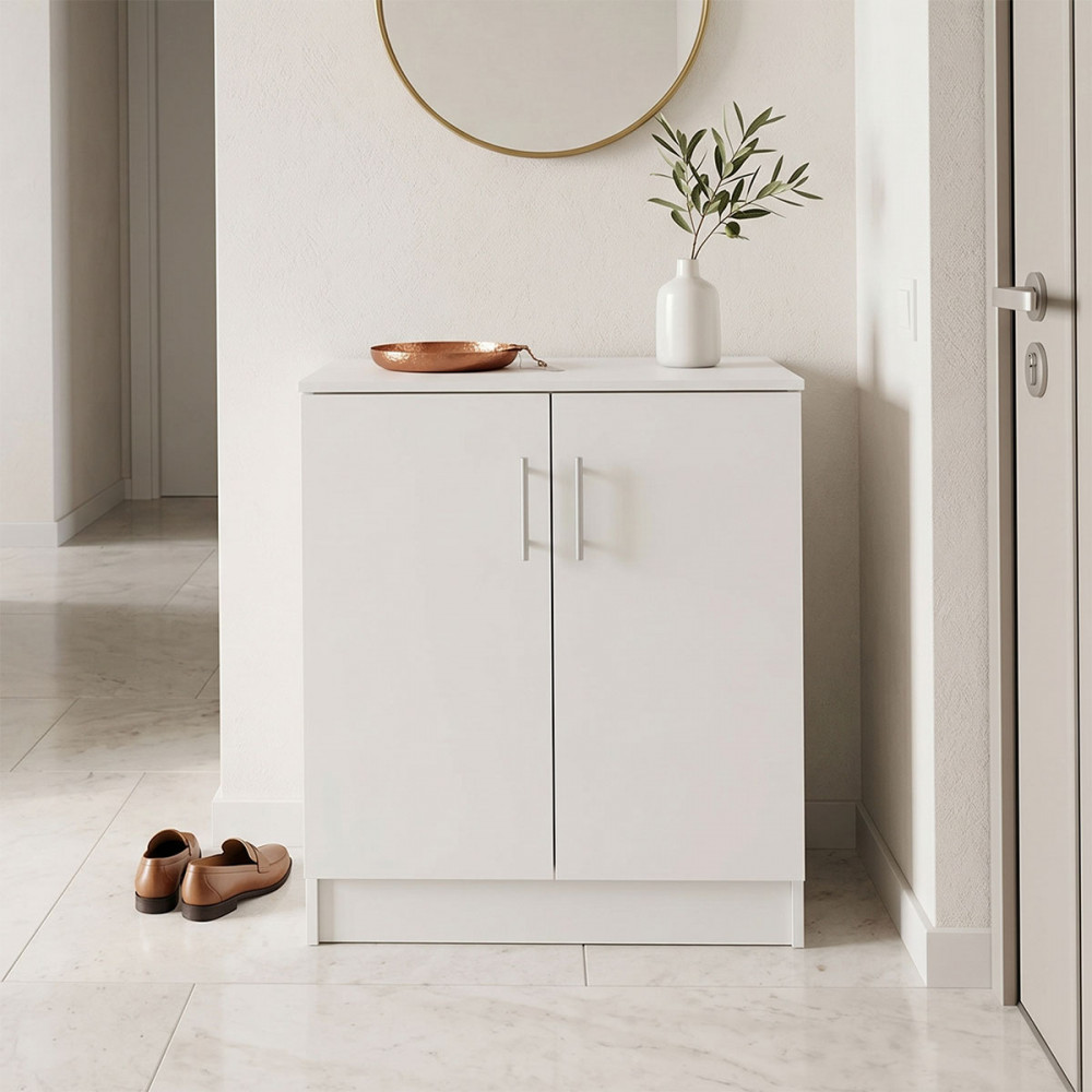 Shoe cabinet for 6 pairs of shows Souken pakoworld white 60x40x80cm