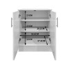 Shoe cabinet for 6 pairs of shows Souken pakoworld white 60x40x80cm