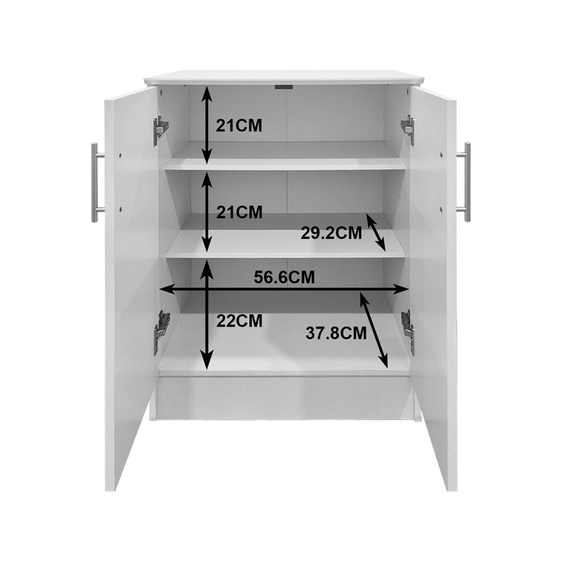 Shoe cabinet for 6 pairs of shows Souken pakoworld white 60x40x80cm