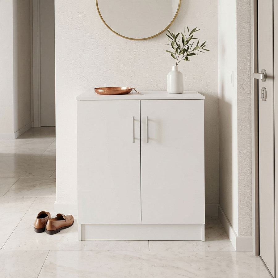 Shoe cabinet for 6 pairs of shows Souken pakoworld white 60x40x80cm