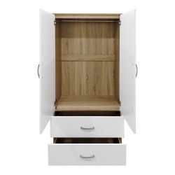 Four-leaf wardrobe Lego pakoworld sonoma-white 160x42x180cm