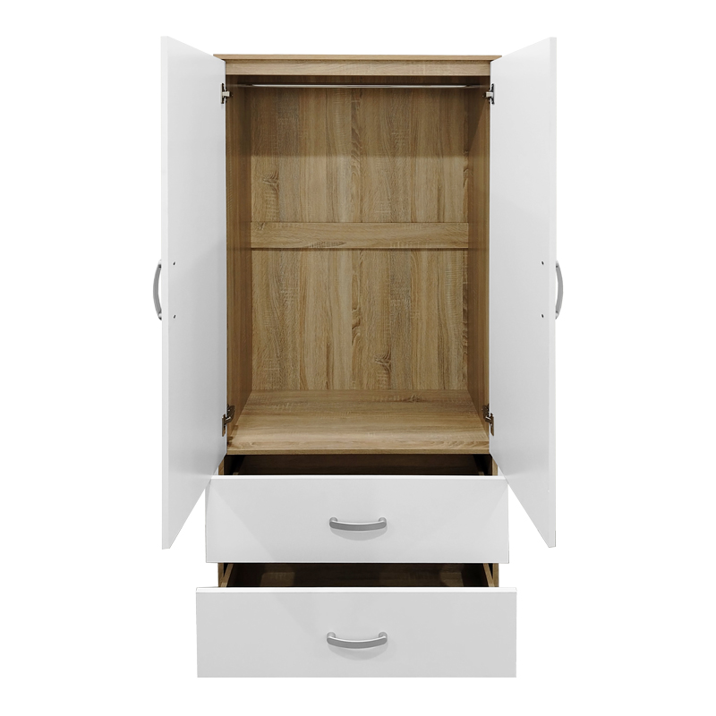 Four-leaf wardrobe Lego pakoworld sonoma-white 160x42x180cm