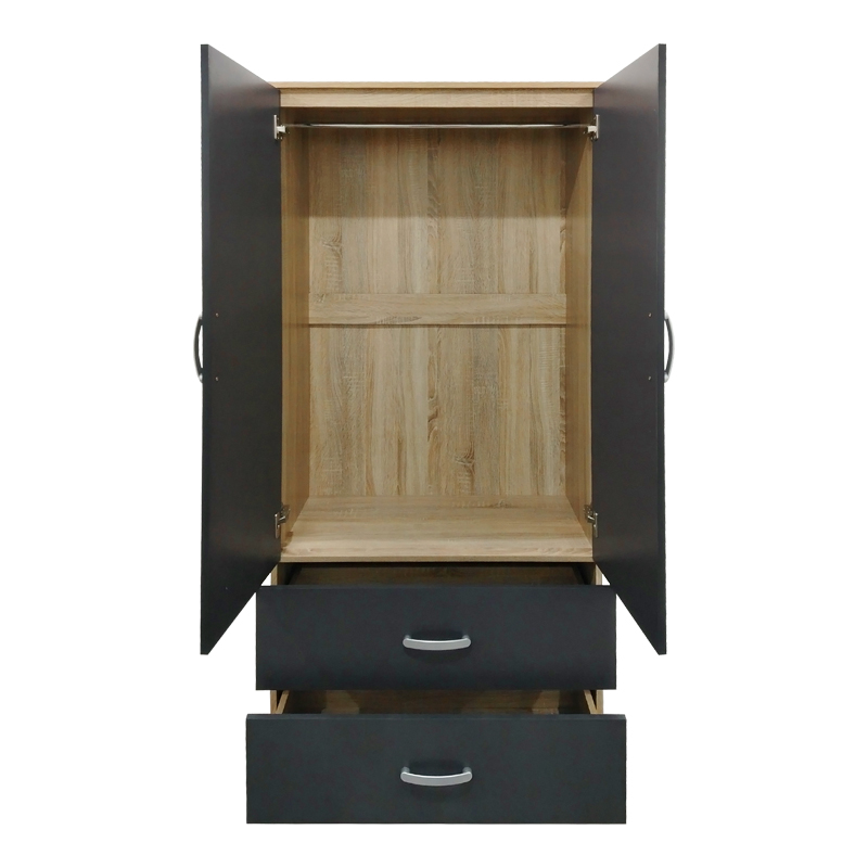 Four-leaf wardrobe Lego pakoworld sonoma-anthracite 160x42x180cm