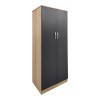 Four-leaf wardrobe Lego pakoworld sonoma-anthracite 160x42x180cm
