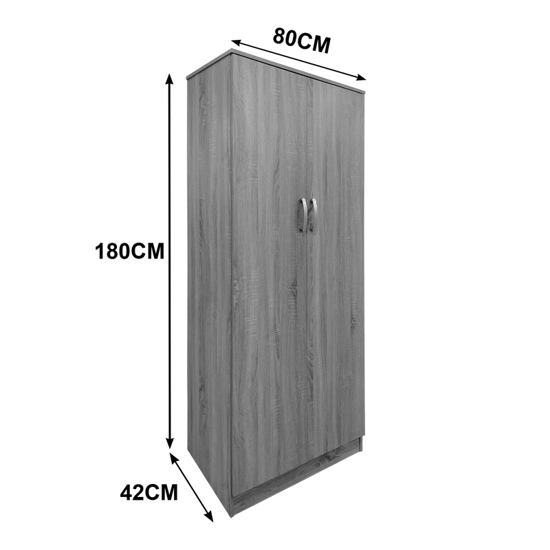 Ντουλάπα τετράφυλλη με πατάρι Lego Ι pakoworld wenge 160x42x240εκ