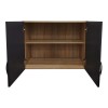 Four-leaf wardrobe with drawers and loft Lego pakoworld sonoma-anthracite 160x42x240cm