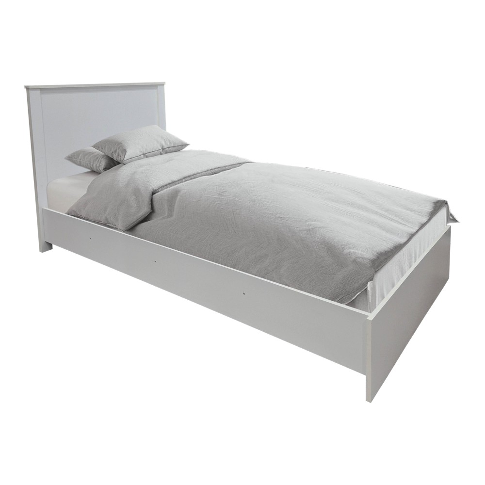 Σετ Κρεβατοκάμαρας Athos Λευκό με Κρεβάτι 90x190εκ Σετ 2τεμ