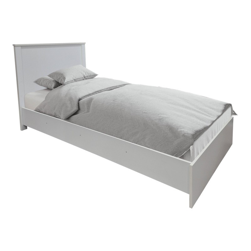 Σετ Κρεβατοκάμαρας Athos Λευκό με Κρεβάτι 90x190εκ Σετ 2τεμ