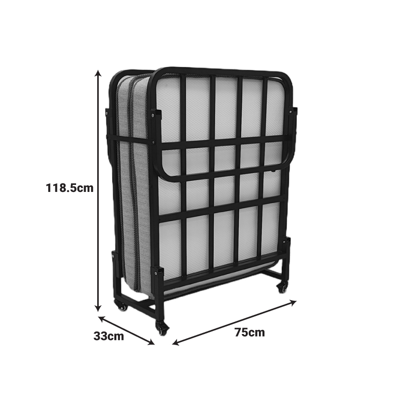 Kamu pakoworld bunk bed with 10cm mattress black 75x190cm