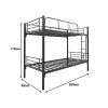 Belit pakoworld metal bunk bed in black shade 90x190cm